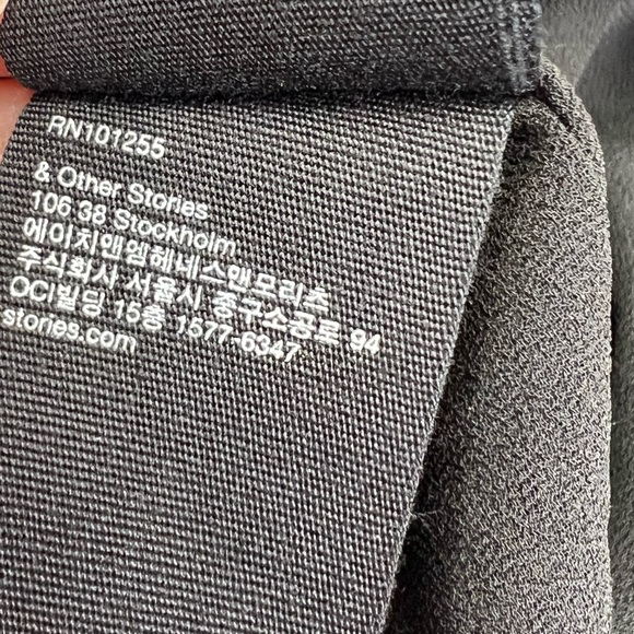 & Other Stories Butterfly Printed Silk Blend Dress Size US 8 Long Sleeve - Picture 16 of 16